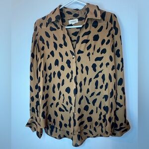 AGENCE Leopard Print Blouse – Iconic & On-Trend! - Size S